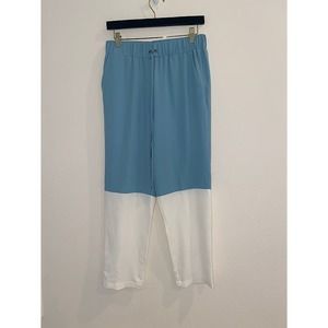 OLYMPIAH Brazil Pants Color Black Blue White Elastic Waist Size 40 (US 6)